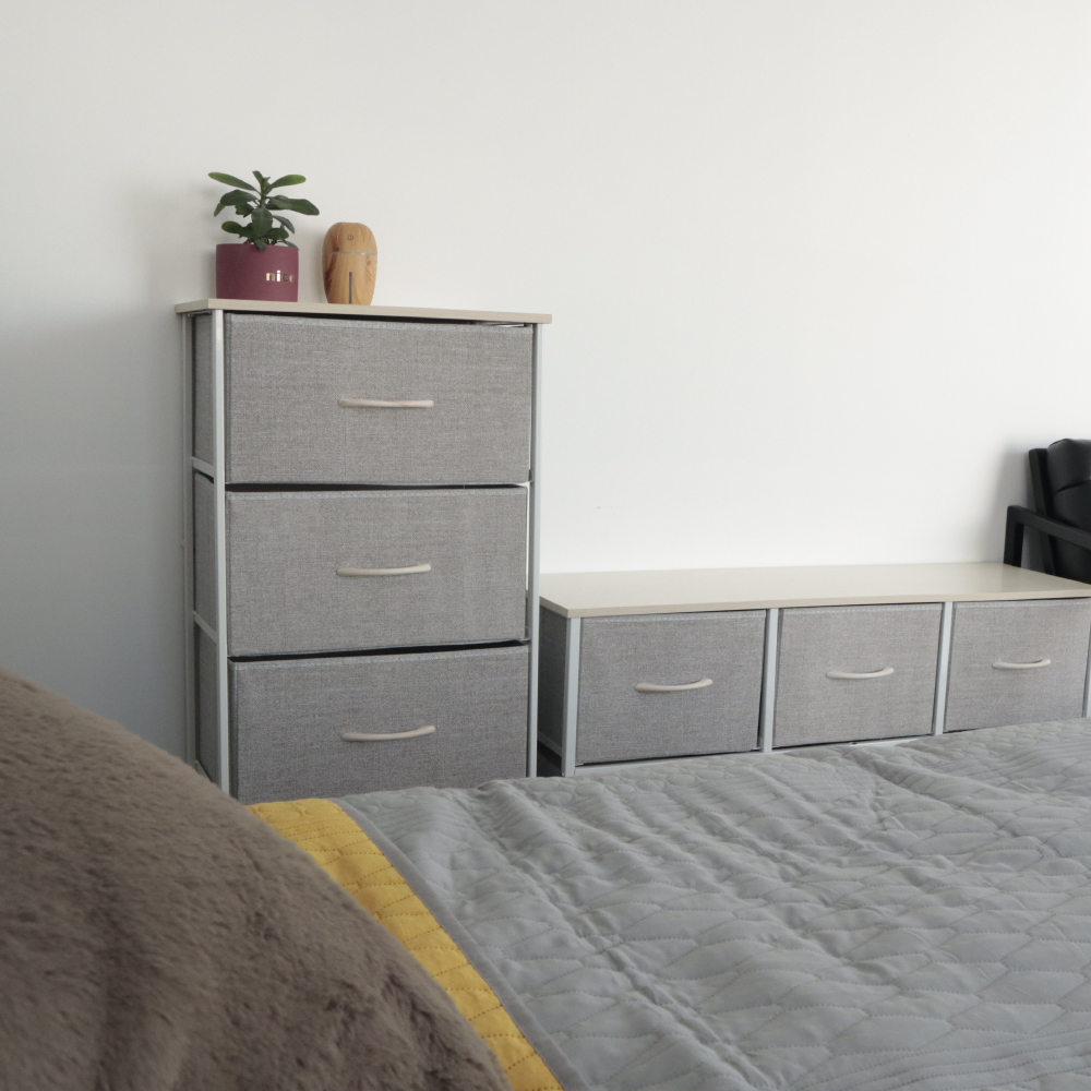 Gabinete con 4 cajones beige