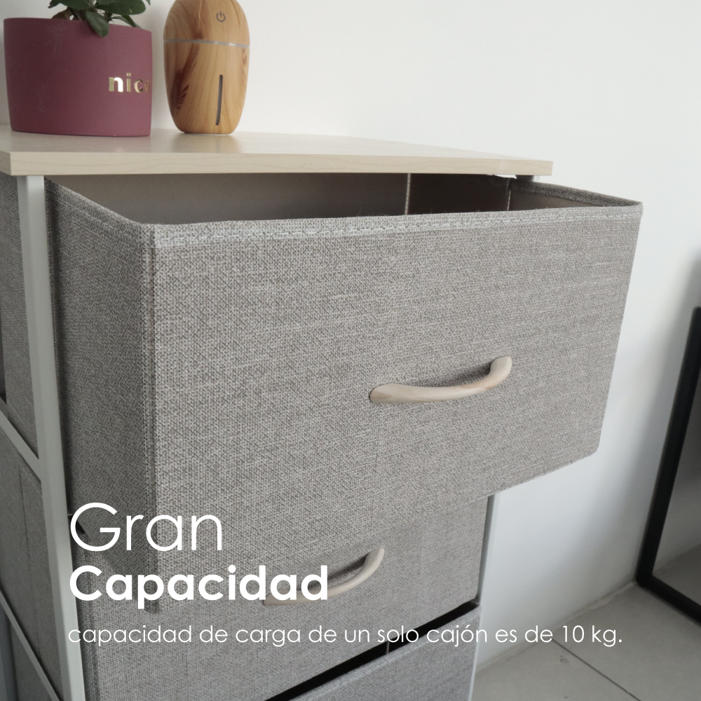 Gabinete con 4 cajones beige