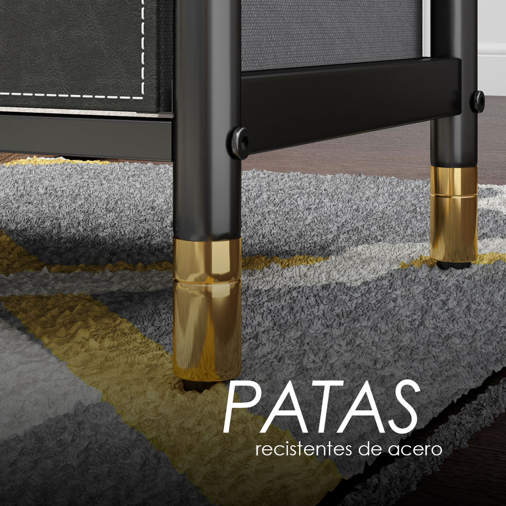 Gabinete con 5 cajones Negro