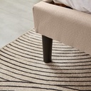 Base Con Cabecera Cama-578 de Madera Matrimonial Lino Color Cafe