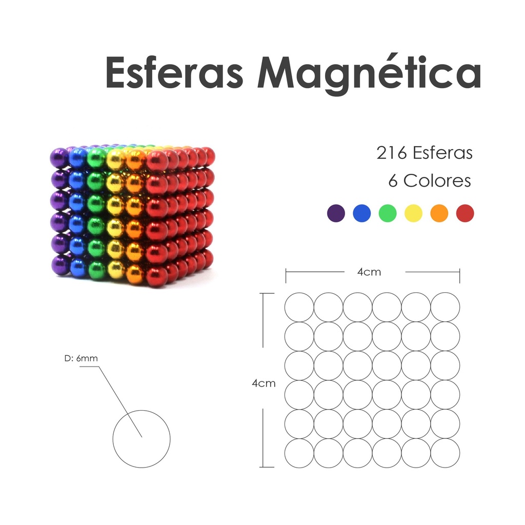 Bolas magnéticas (Azul claro)