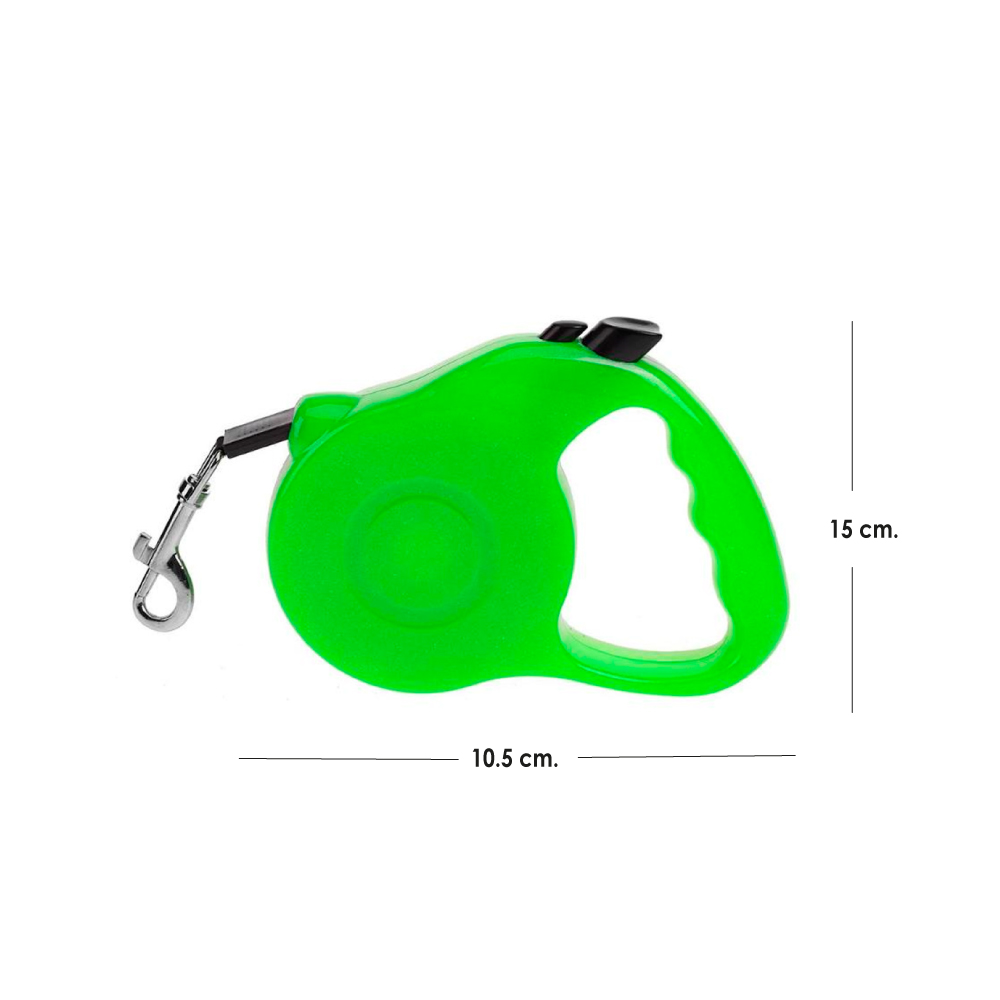 Correa retráctil para perro (Verde)