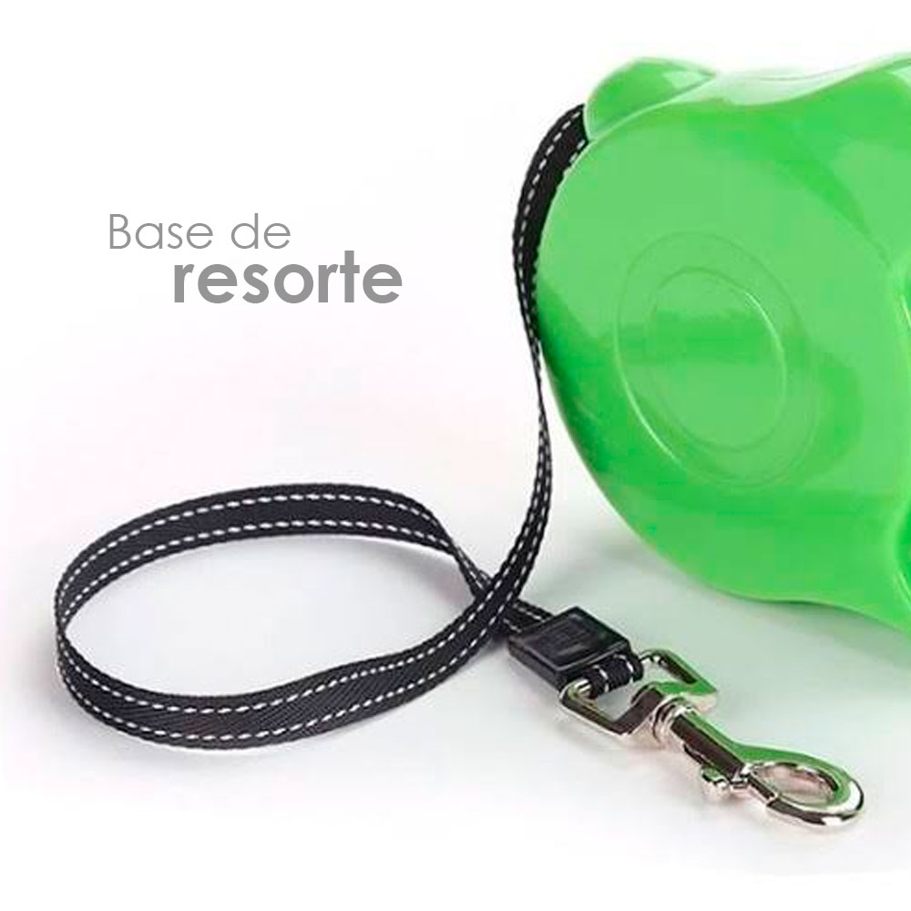 Correa retráctil para perro (Verde)