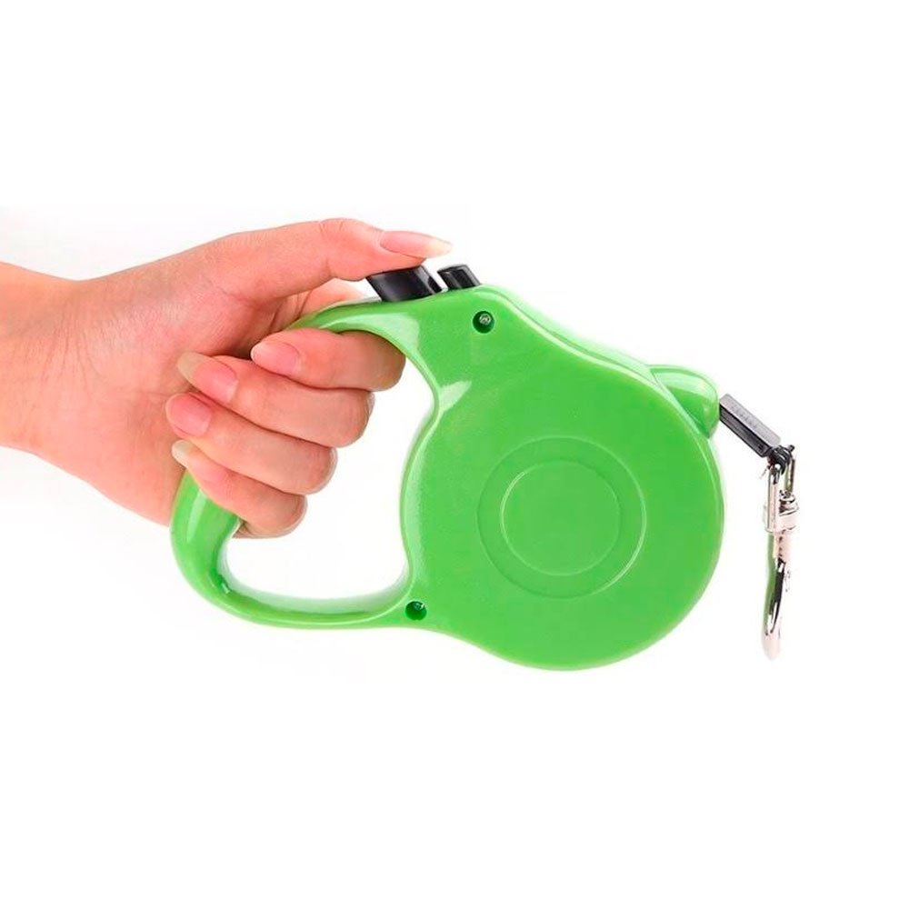 Correa retráctil para perro (Verde)