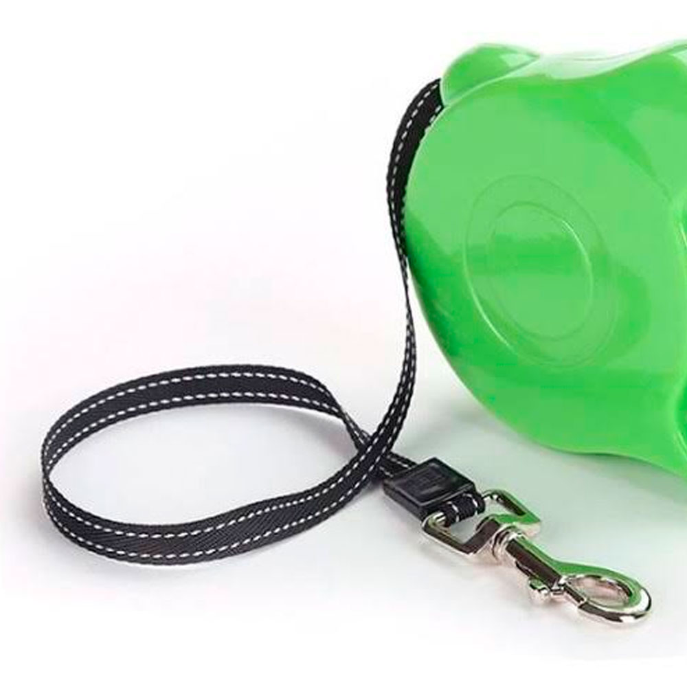 Correa retráctil para perro (Verde)