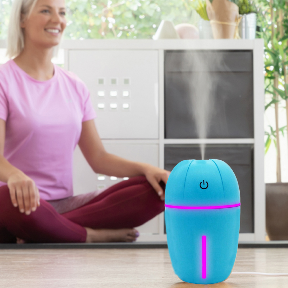 Humificador para esencias difusor de aromas diseño lemon aromaterapia (Azul)