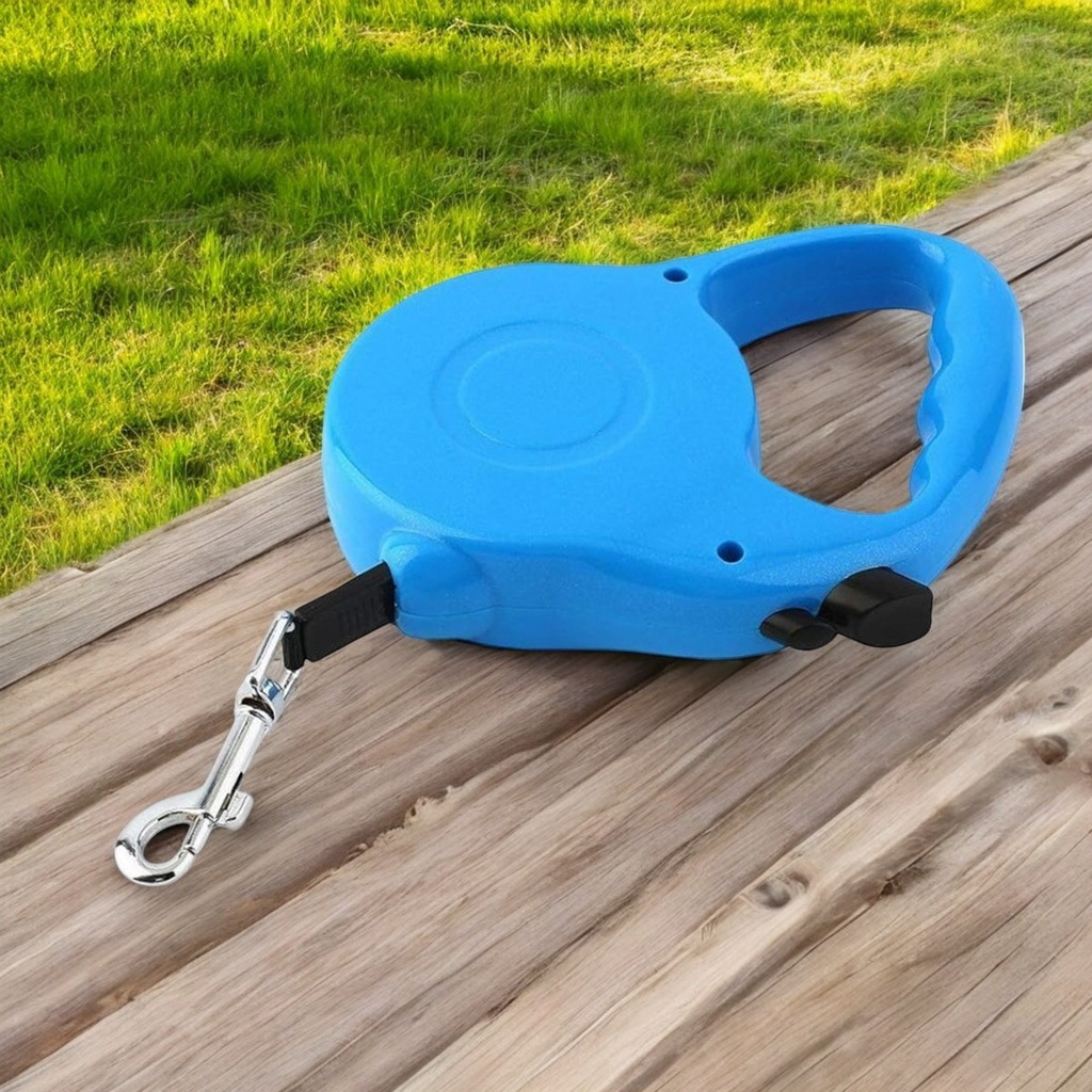 Correa retráctil para perro (Azul)
