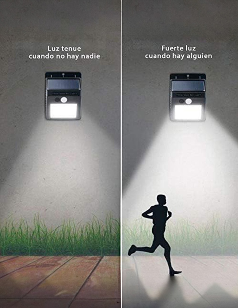 4 Lámparas solares con 30 leds (100)