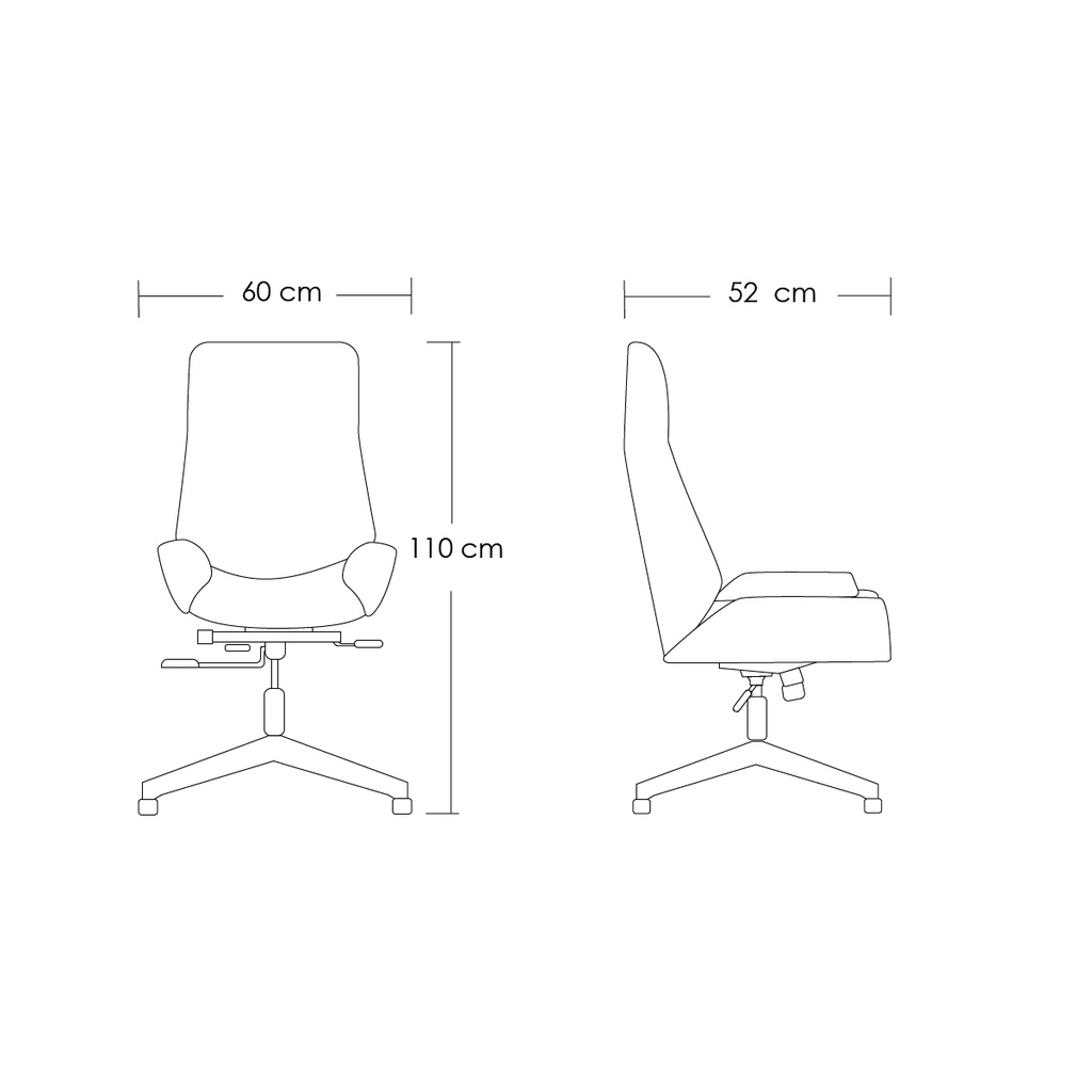 Silla para oficina respaldo café   MR-04A