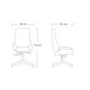 Silla para oficina respaldo café   MR-04A