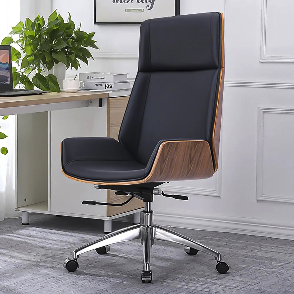 Silla para oficina respaldo café   MR-04A