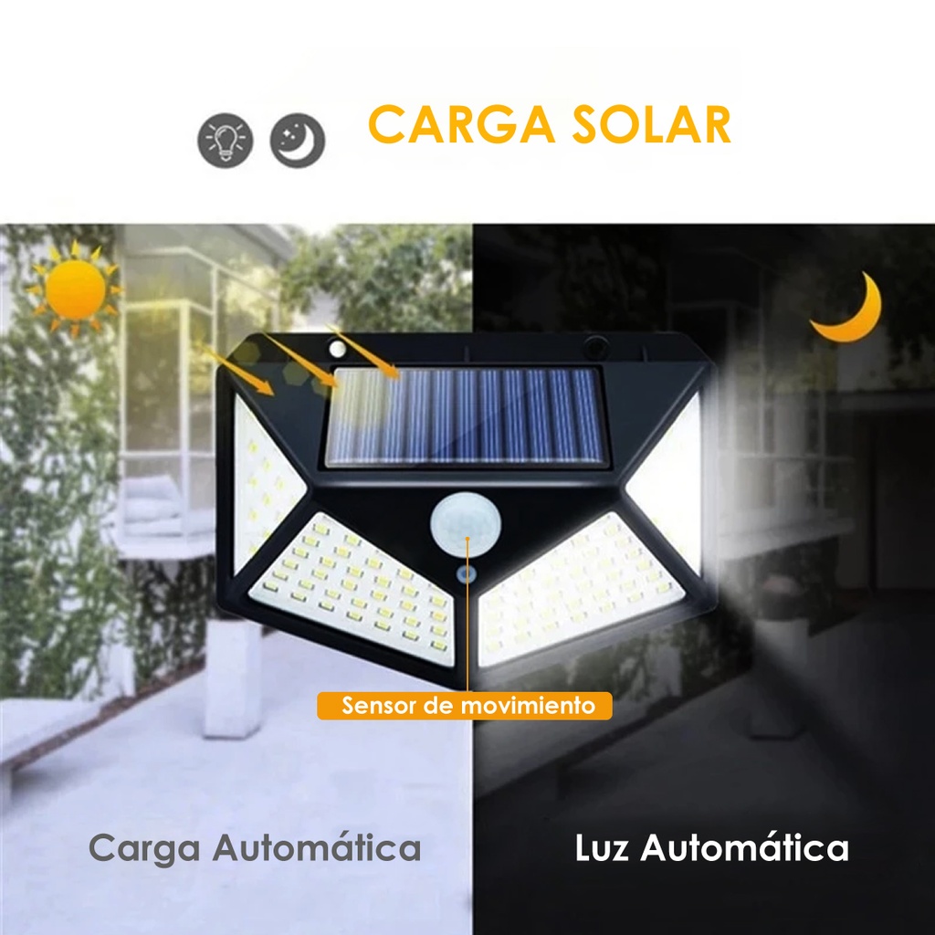 Lámpara solar 100 leds