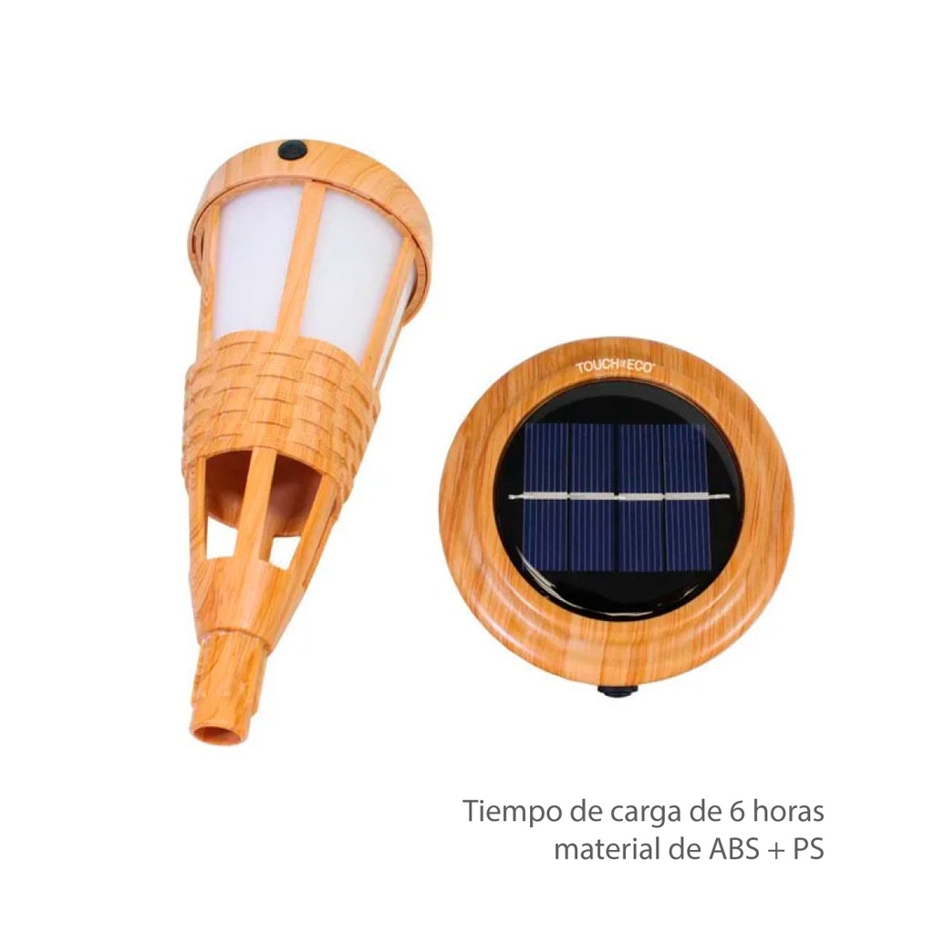 Lámpara solar 40 leds tipo antorcha tiki