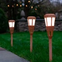 Lámpara solar 40 leds tipo antorcha tiki