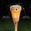 Lámpara solar 40 leds tipo antorcha tiki