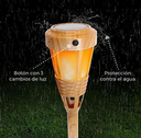 Lámpara solar 40 leds tipo antorcha tiki