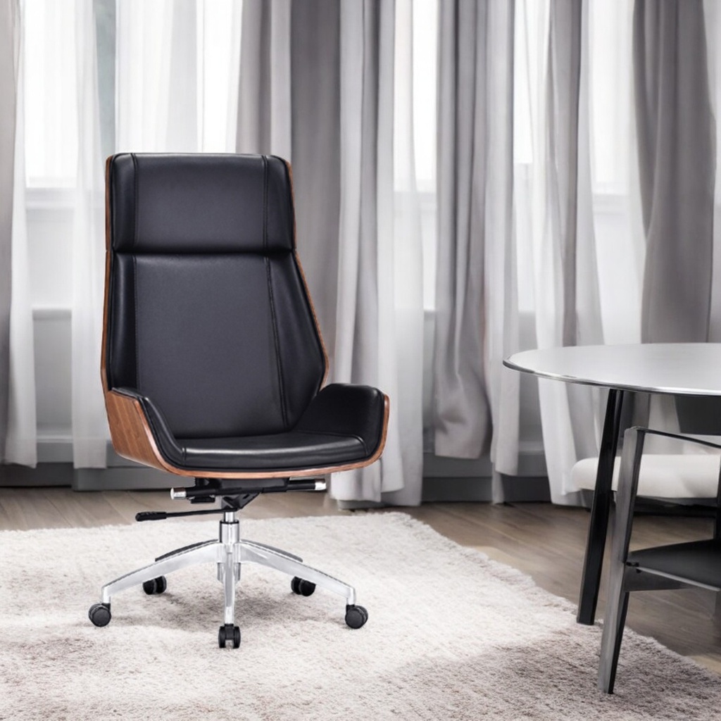 Silla para oficina respaldo café   MR-04A