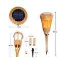 Lámpara solar 40 leds tipo antorcha tiki