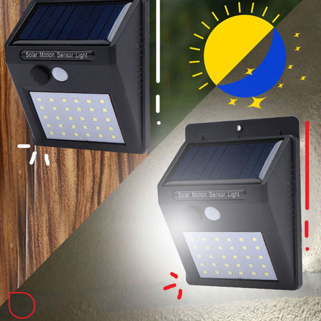Lámpara solar panel integrado 30 leds 100