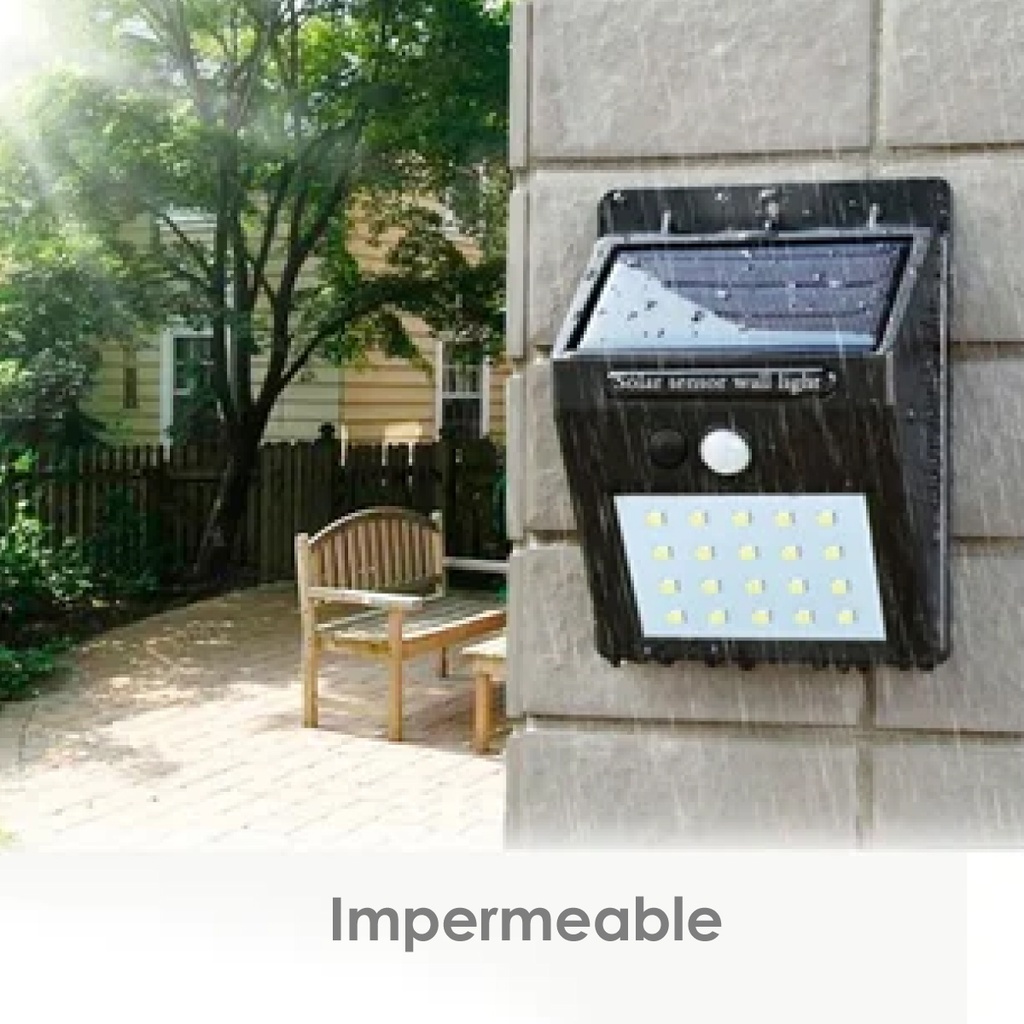 Lámpara solar panel integrado 30 leds 100