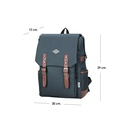 Mochila escolar vintage Gris