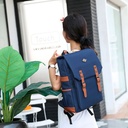 Mochila escolar vintage Gris