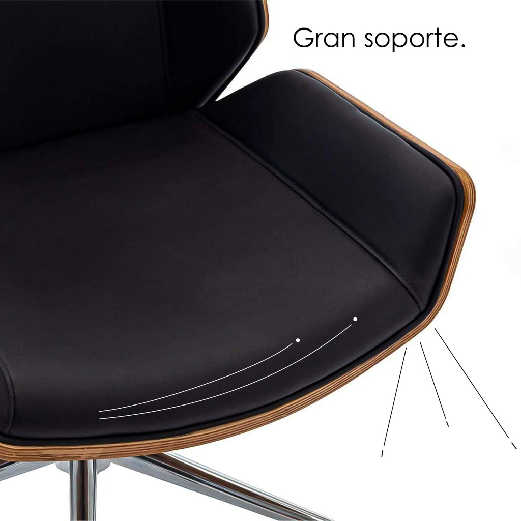 Silla para oficina respaldo café   MR-04A