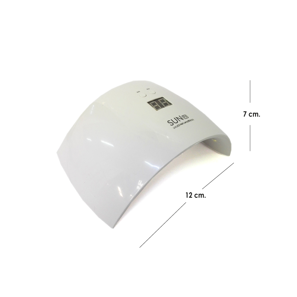 Lámpara de uñas mediana sun 9x 24 w blanca