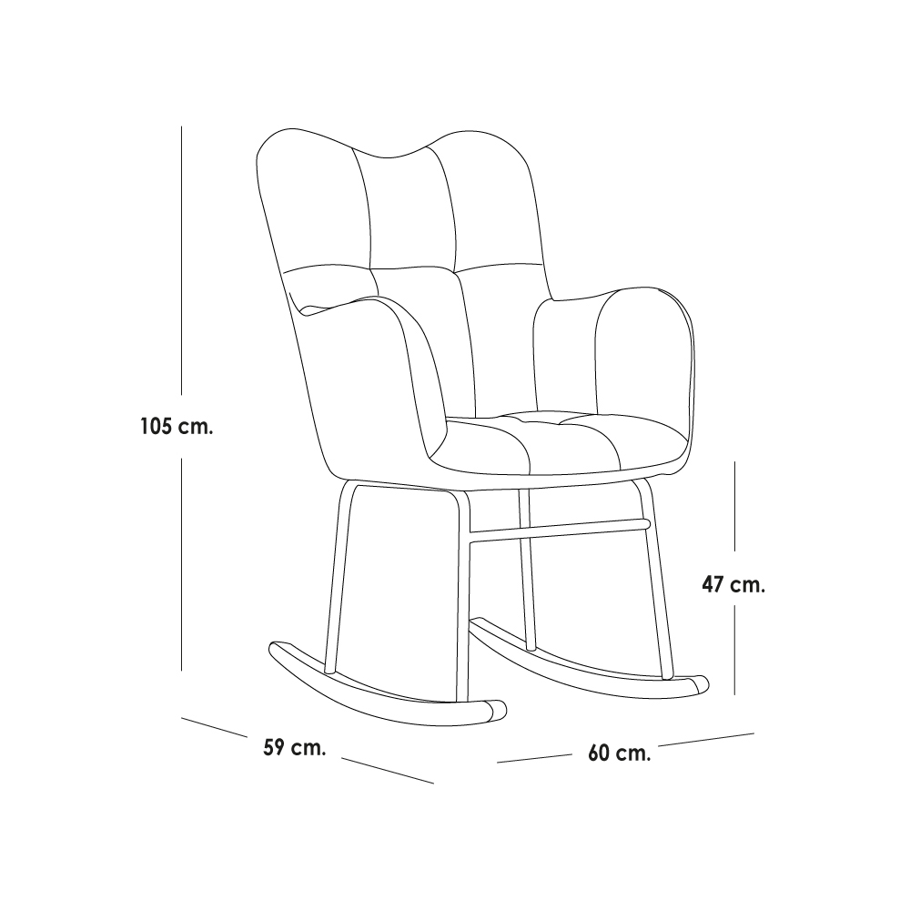 Silla mecedora london/GrisC
