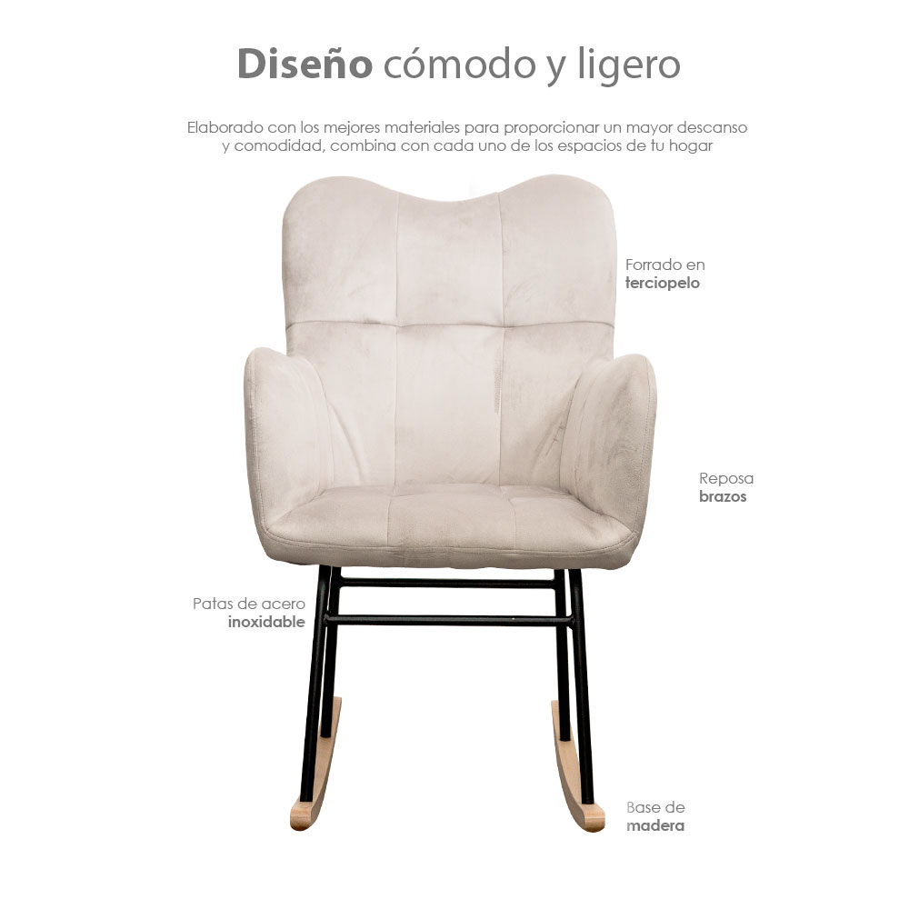Silla mecedora london/GrisC