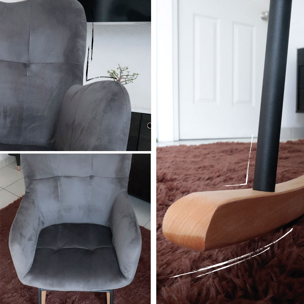 Silla mecedora london/GrisO