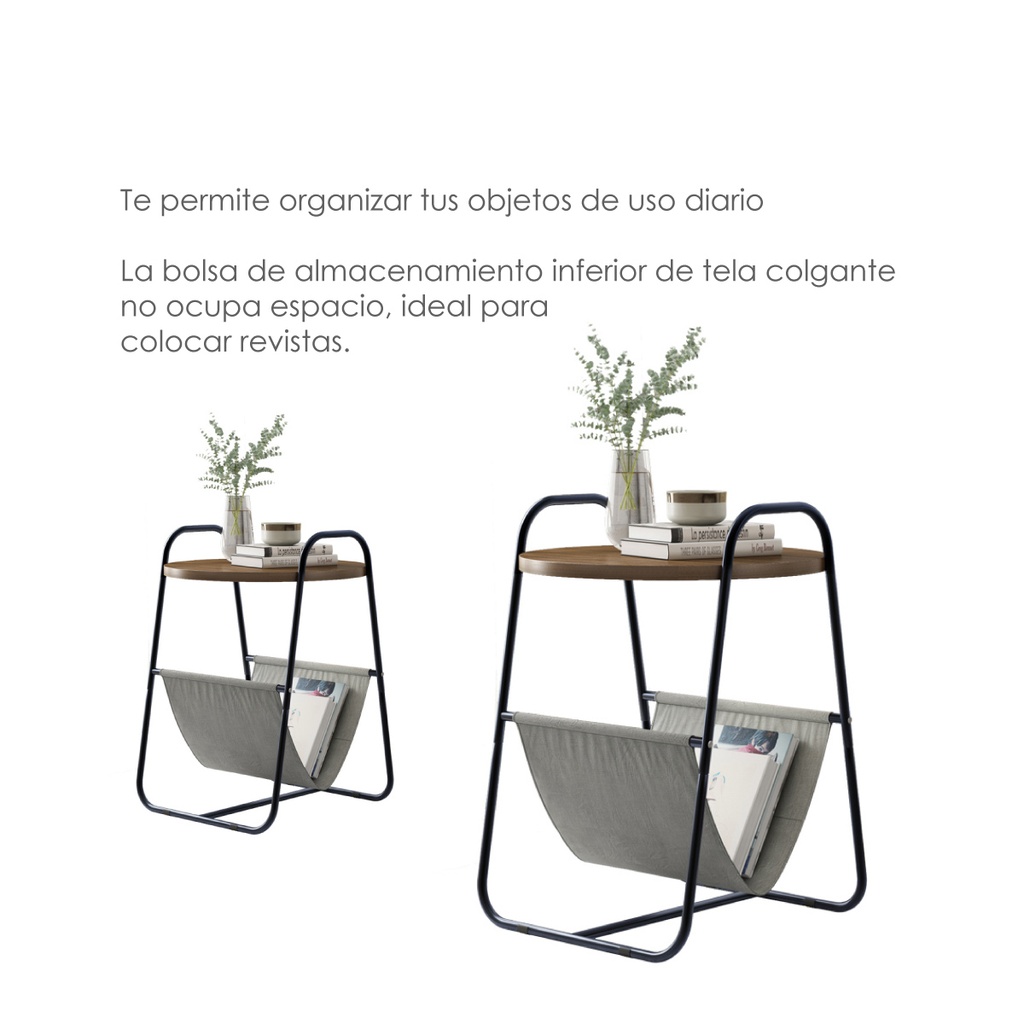 Mesa Auxiliar Moderna con revistero