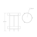 Mesa auxiliar 2 niveles moderna Soporte para macetas (60cm alto)