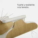 Silla para oficina reclinable de cuero  Blanco
