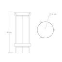 Mesa auxiliar 2 niveles moderna Soporte para macetas (90cm alto)