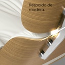 Silla para oficina reclinable de cuero  Blanco