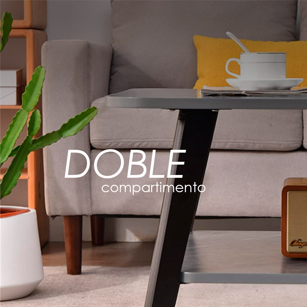 Mesa de Centro Minimalista Rectangular Gris