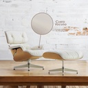 Silla para oficina reclinable de cuero  Blanco