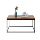 Mesa de centro cuadrada estilo industrial