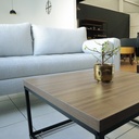 Mesa de centro cuadrada estilo industrial