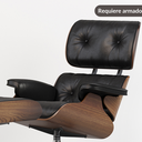 Silla para oficina reclinable de cuero  Negro