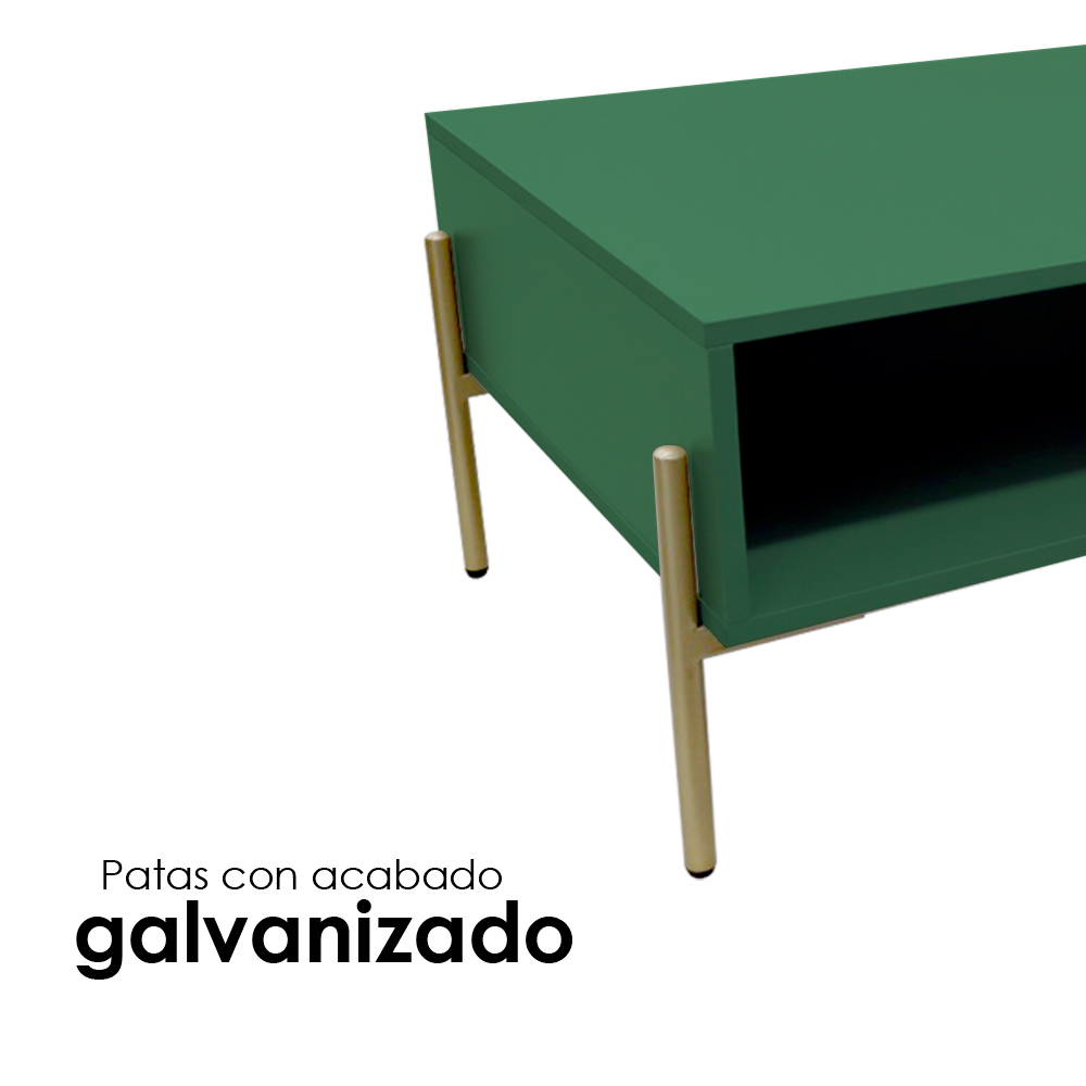 Mesa de centro pop/verde 1