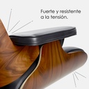 Silla para oficina reclinable de cuero  Negro