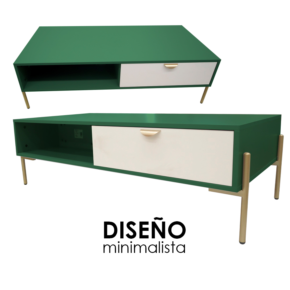 Mesa de centro pop/verde 1