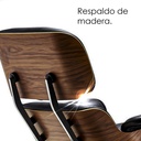 Silla para oficina reclinable de cuero  Negro