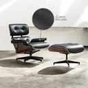 Silla para oficina reclinable de cuero  Negro