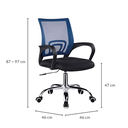 Silla para oficina ergonómica Azul