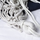 Silla colgante de algodón con cojín para exteriores e Interiores Azul marino
