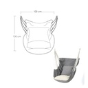 Silla colgante de algodón con cojín para exteriores e Interiores Gris Claro