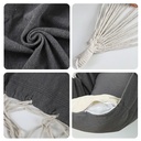 Silla colgante de algodón con cojín para exteriores e Interiores Gris Claro